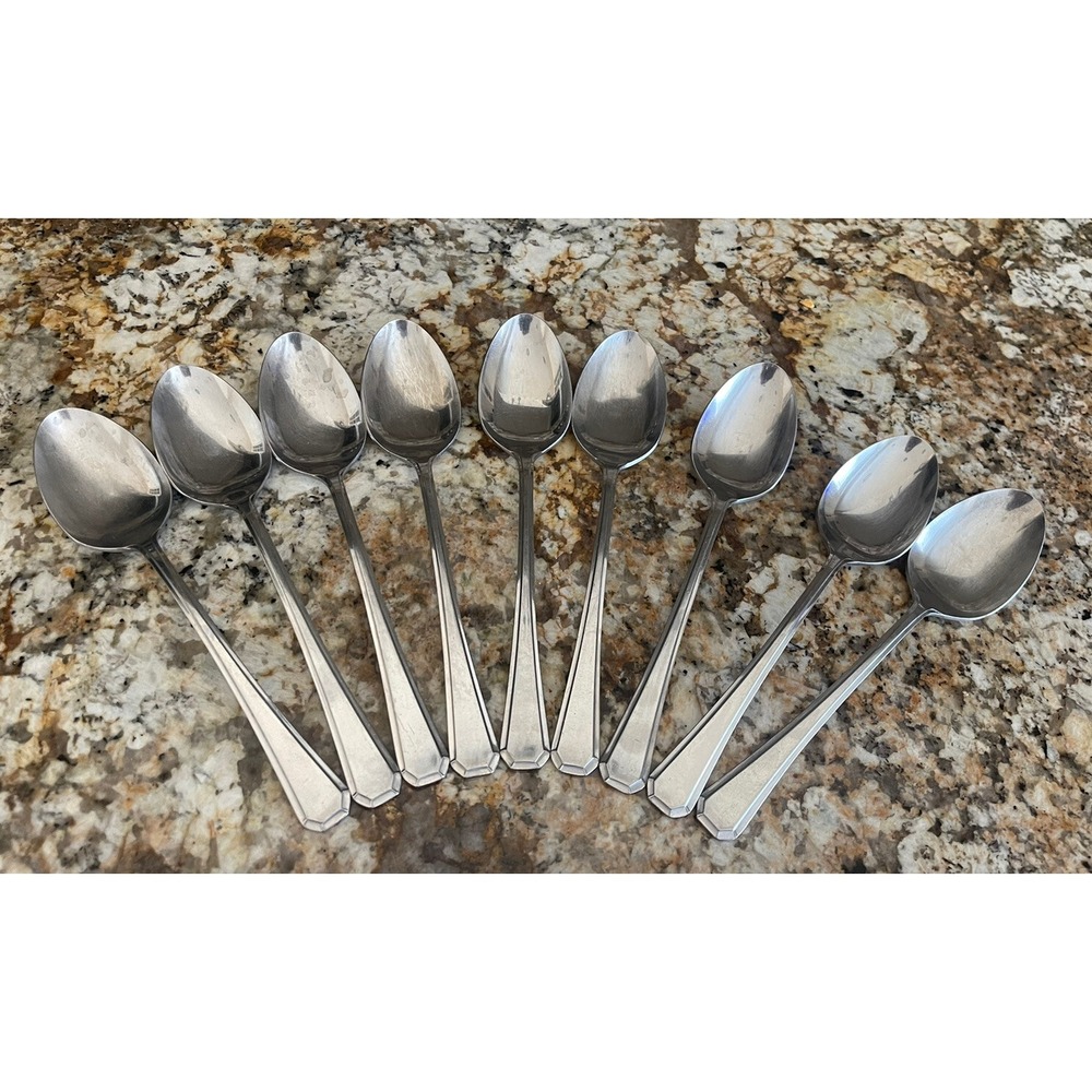 Lot of 9 Supreme Cutlery By Towel Serving Spoon  Stainless Japan